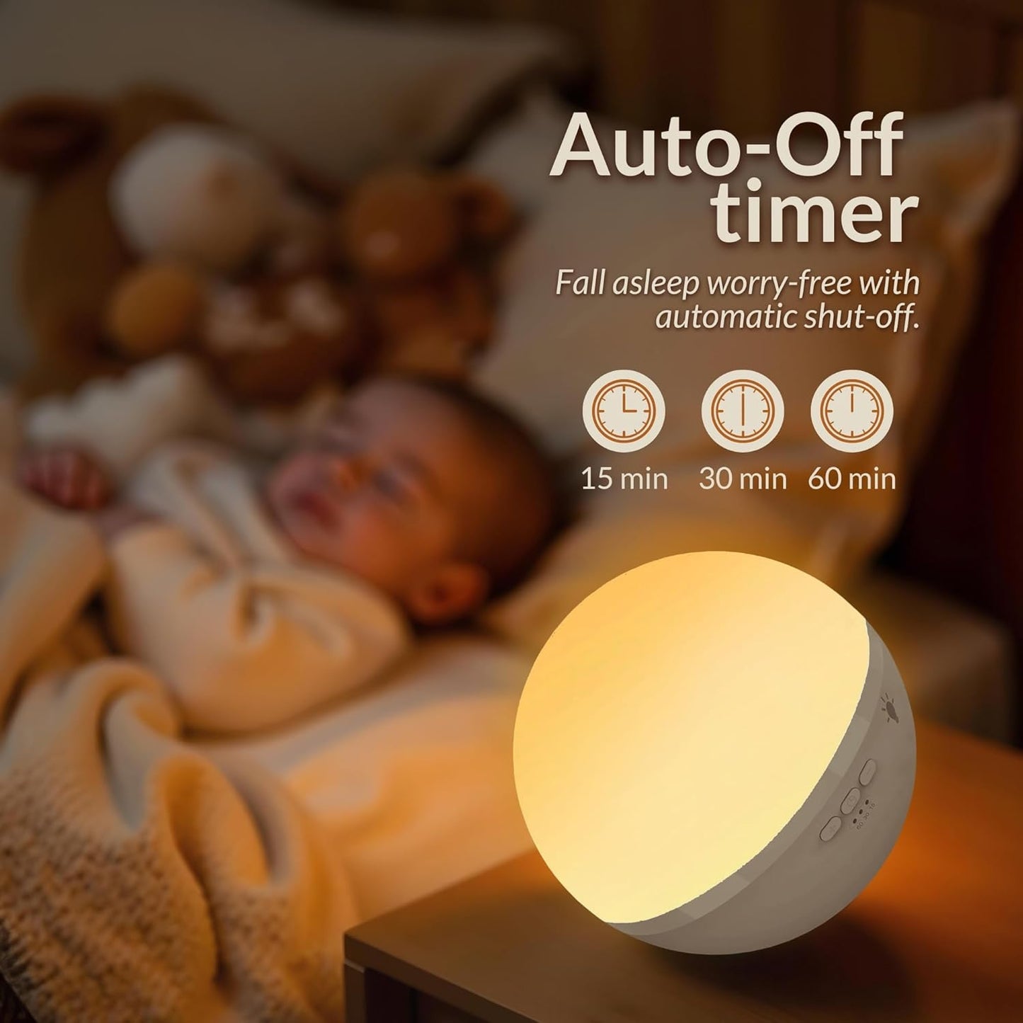 Egg Light for Nursery with Baby White Noise Machine – Wireless Nursery Lamp with 22 Sounds & Bluetooth