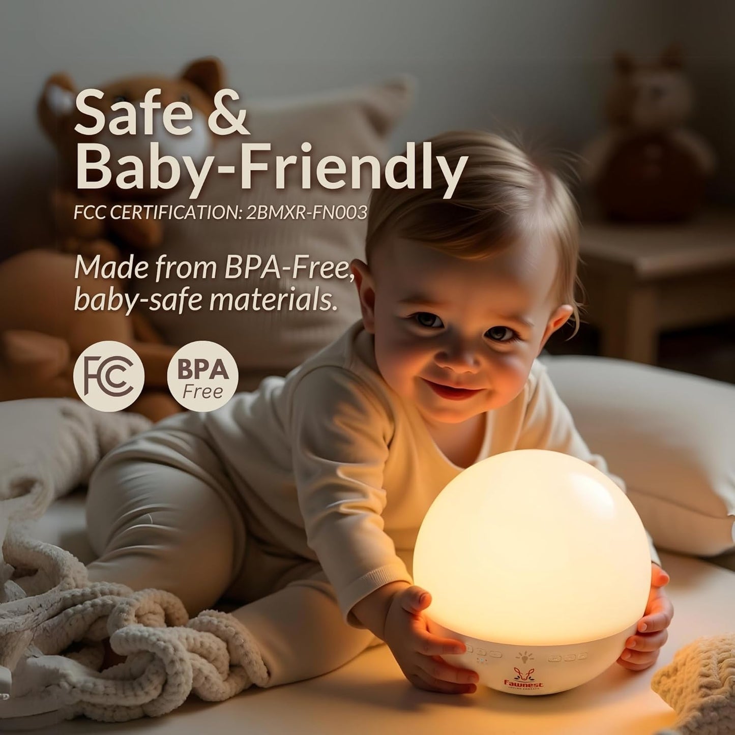 Egg Light for Nursery with Baby White Noise Machine – Wireless Nursery Lamp with 22 Sounds & Bluetooth
