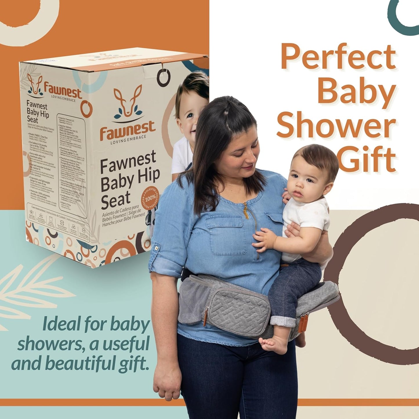 Adjustable Ergonomic Baby Carrier – Newborn to Toddler – Plus-Size & Travel Friendly