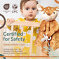 Baby Lovey Security Blanket – Soft Plush Animal with Pacifier Holder (Fawn Minky Dot)