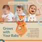 Baby Lovey Security Blanket – Soft Plush Animal with Pacifier Holder (Fawn Minky Dot)