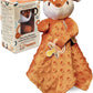 Baby Lovey Security Blanket – Soft Plush Animal with Pacifier Holder (Fawn Minky Dot)